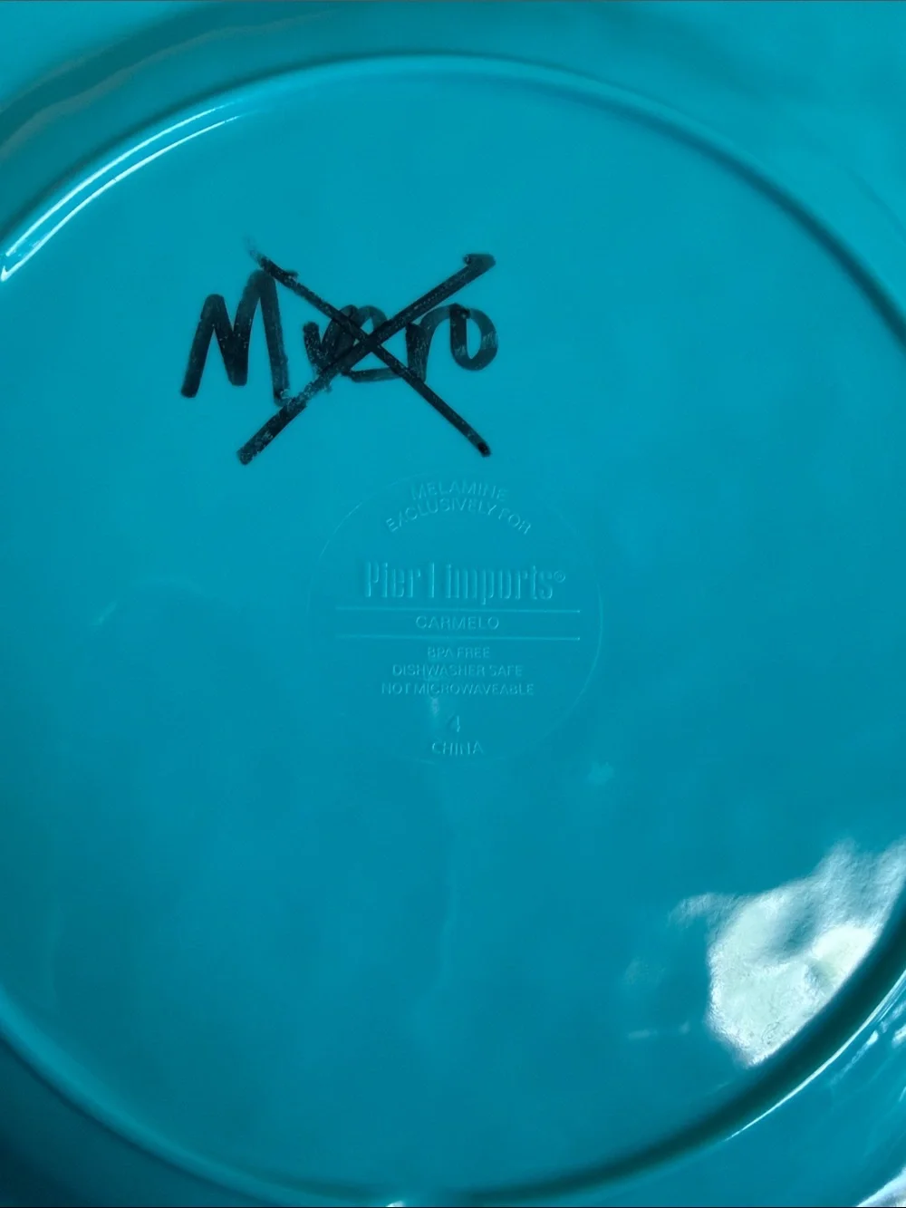 Turquoise Melamine - 4 piece set